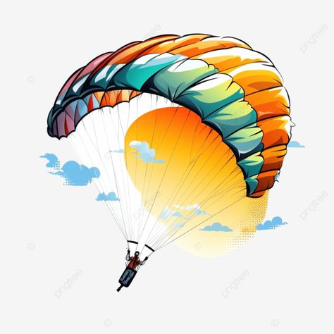 paragliding extreme sport flying in the sky Powered Parachute, Airborne Army, Flying In The Sky, 11 March, Zsa Zsa, Extreme Sport, Transparent Image, Skydiving, Vector Artwork