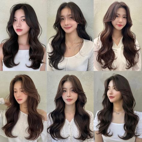 Korean Wave Perm Long Hair, Mid Length Loose Curls, Korean Perms Women, Hair Perms Types Body Wave Curls, Korean Wave Perm Short Hair, Types Of Hair Waves, Digital Perm Asian Hair, Korean Digital Perm Medium Hair, Curly Waves Hairstyles