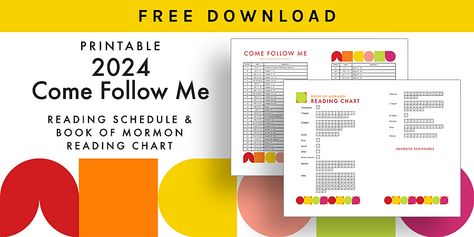 2024 Come Follow Me Schedule & Book of Mormon Reading Chart: Free Download! Book Of Mormon Reading Chart, Reading Chart, Calendar Activities, Reading Charts, Primary Activities, Family Inspiration, Reading Tracker, Daily Reading, The Book Of Mormon