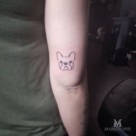 Frenchie Tatoos, Bulldog Outline Tattoo, Mini Dog Tattoo, French Bulldog Outline, Bulldog Outline, Boston Terrier Tattoo, Tattoo French, France Tattoo, Boston Tattoo