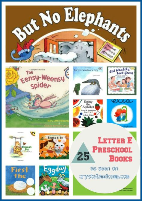 25 letter E books for preschoolers Letter E Preschool, Preschool Units, Preschool Planning, Preschool Literacy, Teaching The Alphabet, Preschool Letters, Letter Activities, Book Letters, Mentor Texts