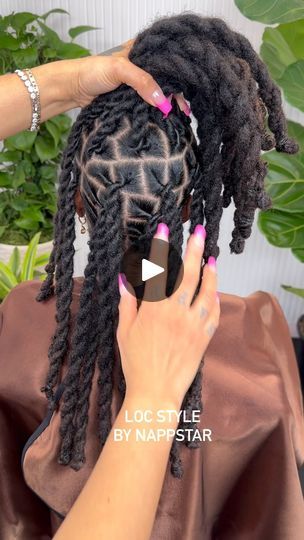 Down Loc Styles For Women, Half Up Half Down Loc Styles For Women, Half Up Half Down Loc Styles, Down Loc Styles, Loc Ponytail, Loc Styles For Women, Locs Styles, Loc Styles, Half Up Half Down