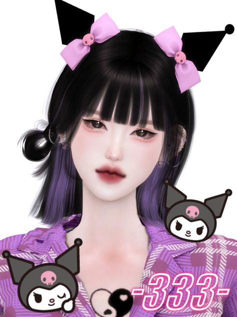 ❤【333】Sanrio hat   ❤ Ts4 Kuromi Cc, Sims 4 Cc Short Curly Hair Female, Sims 4 Kuromi, Sims 4 Cc Sanrio Clothes, Sims 4 Earmuffs, Sims 4 Kuromi Cc, Sanrio Cc Sims 4, Sanrio Sims 4 Cc, Sims 4 Hat Cc