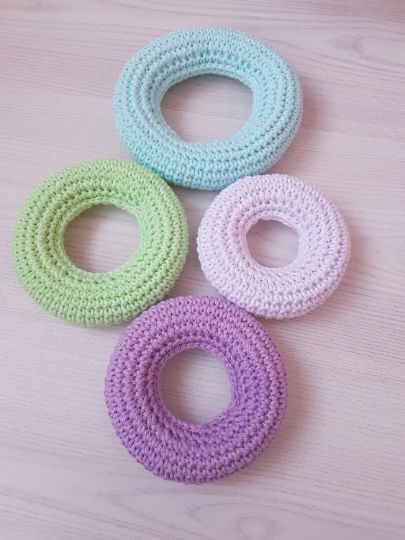 FREE crochet pattern – Baby Stacking toy | Swecraftcorner Stackable Toy Crochet Free Pattern, Crochet Stacking Rings, Crochet Stackable Toys Free Pattern, Baby Toy Crochet Patterns Free, Crocheted Baby Toys, Crochet Baby Toys Free Pattern Easy, Crochet Baby Toys Free Pattern, Crochet Stacking Toy, Crochet Kids Toys