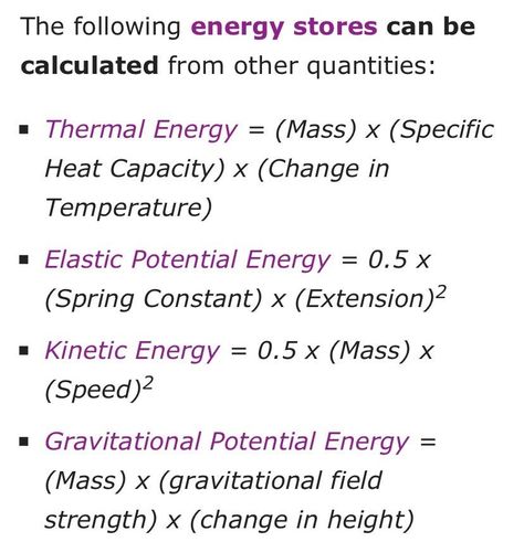 Gravitational Potential Energy, Potential Energy, Thermal Energy, Kinetic Energy, Energy