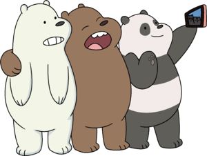 The Bears from We Bare Bears <3 Cartoon Characters Names, Polar Bear Cartoon, 3 Cartoon, We Bare Bears Wallpapers, Bear Invitations, Bear Drawing, Three Bears, Cartoon Panda, Cartoon Painting