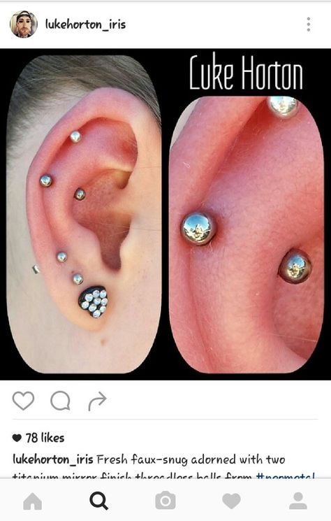 Anti Snug Piercing, Sophie Floyd Piercings, Faux Snug Piercing, Tragus Piercing Healing Process, Felicity Smoak Piercing, Oracle Piercing, Snug Piercing, Cool Piercings, Piercings