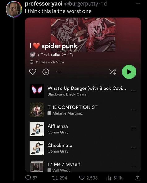 Character Playlist, Alt Guy, Funny Awards, Punk Songs, Spider Punk, Will Wood, Spiderman Movie, Minecraft Memes, Ultimate Spiderman