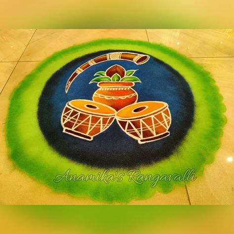 #SangeetNightRangoli #sanairangoli #Sangeetrangoli #Kalashrangoli J Aesthetic Letter Wallpaper, Wedding Rangoli, Traditional Rangoli Design, Rangoli Competition, Rangoli Painting, 3d Rangoli, Traditional Rangoli, Poster Rangoli, Fruit Art Drawings