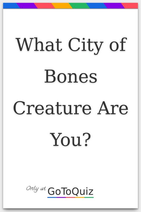 "What City of Bones Creature Are You?" My result: Were-wolf City Of Ashes, Evil Demons, City Of Bones, Shadow Hunters, The Mortal Instruments, Shadowhunters, Wolves, Bones, How To Find Out