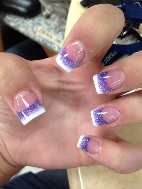 37 Acrylic Nail Art Designs You'll Want To Try For Upcoming Parties And Events - Useful DIY Projects Purple Nail Art Designs, French Pedicure, Nail Tip Designs, Purple Nail Art, 2024 Nails, Purple Nail Designs, French Nail Designs, White Nail, Acrylic Nail Art