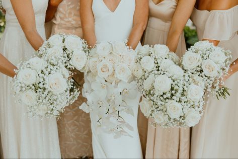 Trending Bridal Bouquets 2023, White Roses And Babysbreath Bouquet, Wedding Bouquet Babysbreath, Babysbreath Roses Bouquet, Babysbreath Bridesmaids Bouquet, White Roses And Babysbreath Wedding, White Rose And Baby Breath Bouquet, White Roses And Babysbreath, Roses Orchids Bouquet