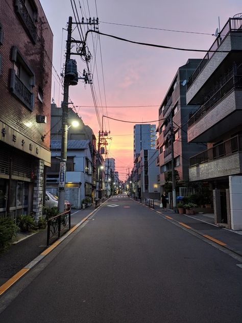 Tokyo Sunset, Street Background, City Streets Photography, Tokyo Streets, Perspective Photography, Anime City, Buildings Photography, Tokyo City, Japan Street