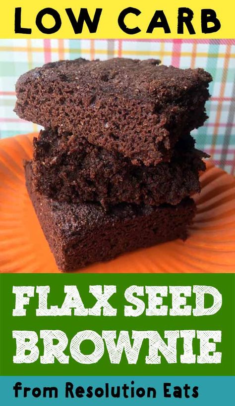 Low Carb Keto Flax Seed Brownies - Resolution Eats Low Carb Low Fat Recipes, Baking Powder Uses, Boiled Egg Diet Plan, Flax Seed Recipes, Low Carb Low Sugar, Best Low Carb Recipes, Low Sugar Recipes, Low Carb Breakfast Recipes, Low Carb Diet Recipes