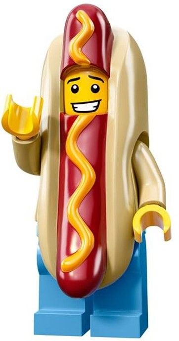 Hot Dog Suit, Lego Accessories, Dog Man, Lego People, Lego Minifigs, Lego Figures, Lego Pieces, Lego Minifigure, Construction Toy