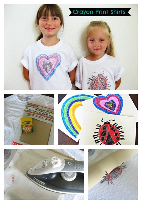 Encouraging Imagination: Crayon Print Shirts - Somewhere in the Middle Repurposed Shirts, Crayons Artwork, Tie Dye Shirts Patterns, Crafts Spring, Vbs 2024, Make Your Own Shirt, Crayola Crayons, Tie Dye Shirts, Spa Party