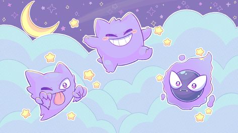 Cute Gengar, Gastly Pokemon, Haunter Pokemon, Ghost Type Pokemon, Gengar Pokemon, Digimon Wallpaper, Ghost Pokemon, Pokemon Backgrounds, Ghost Type