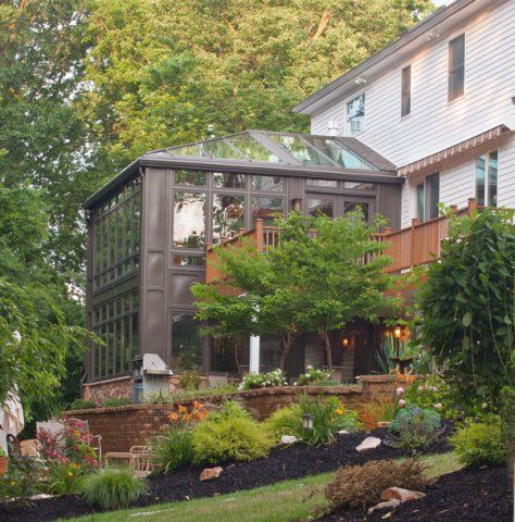 Two story greenhouse 2 Story Sunroom, Cob Greenhouse, 2 Story Greenhouse, Two Story Attached Greenhouse, Two Story Greenhouse, Two Story Solarium, Two Story Conservatory, Huge Greenhouse Conservatory, Greenhouse Attached To House