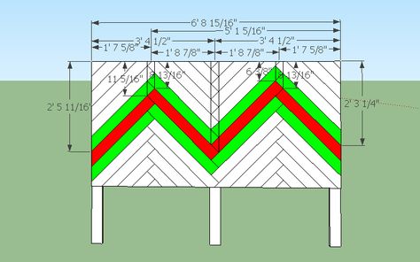 DIY Herringbone Headboard Herringbone Headboard Diy King, Diy Herringbone Headboard, Headboard Measurements, Distressed Headboard, Herringbone Headboard, Plank Headboard, Plywood Headboard, Build A Headboard, Headboard Dimensions