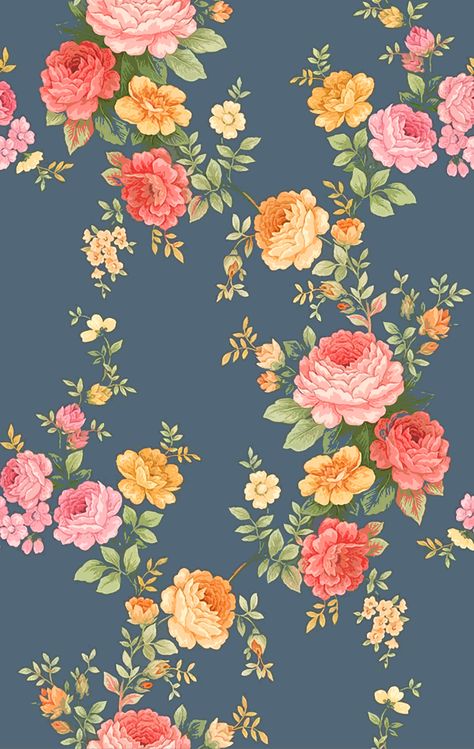 Art Deco Background, Cherry Blossom Wall Art, Botanical Flower Art, Indian Flowers, Vintage Flowers Wallpaper, Folk Art Flowers, Textile Prints Design, Victorian Flowers, Flower Art Images