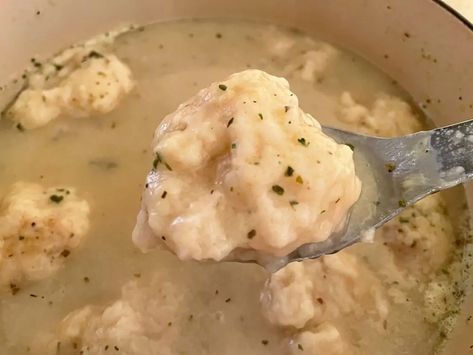 Chewy Dumplings For Soup, Drop Dumplings For Soup, Drop Dumplings Recipe Homemade Easy, Old Fashioned Dumplings Recipe, Easy Homemade Dumplings, Chicken And Dumplings Southern, Chicken And Dumplin Recipe, Dumplin Recipe, Homemade Dumplings Recipe