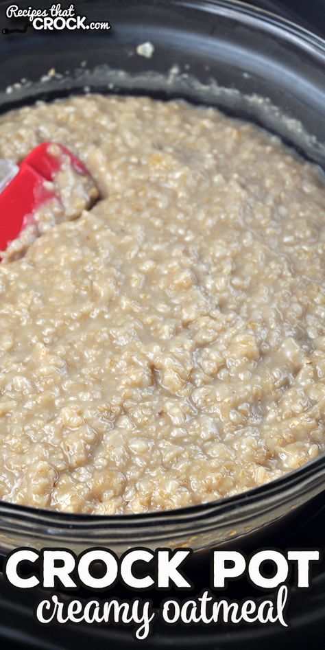 Are you looking for a fail-proof way to have a piping hot breakfast ready and waiting for you in the morning when you wake up? This Creamy Crock Pot Oatmeal Recipe is the perfect Steel Cut Oatmeal Recipe and couldn't be easier. via @recipescrock Crockpot Oatmeal For A Crowd, Oatmeal Crockpot, Crock Pot Oatmeal, Crockpot Oatmeal Overnight, Oatmeal Recipes Crockpot, Rolled Oats Recipe, Steel Cut Oatmeal Recipes, Crockpot Oatmeal, Steel Cut Oatmeal