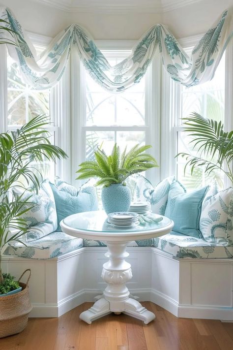 29 Coastal Kitchen Ideas to Bring Seaside Charm into Your Cooking Space Coastal Kitchen Nook, Kitchen Nook Ideas, Coastal Kitchen Ideas, Sun Rooms, Beach House Interior Design, Nook Ideas, Beach House Interior, Coastal Kitchen, Kitchen Nook