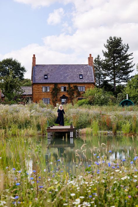 Jo Wood, Swimming Pool Pond, Farm Pond, Natural Swimming Ponds, Meadow Garden, Swimming Pond, Natural Pond, Natural Swimming Pools, Wildflower Meadow