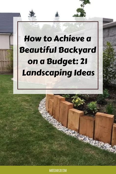 How to achieve a beautiful backyard on a budget: 21 landscaping ideas. Cheap Backyard Garden Ideas, Large Flat Backyard Ideas, Small Backyard Ideas On A Budget Easy, Tiny Backyard Landscaping, Projects With Rocks, Budget Landscaping Ideas, Landscape On A Budget, Easy Outdoor Projects, Inexpensive Backyard Ideas