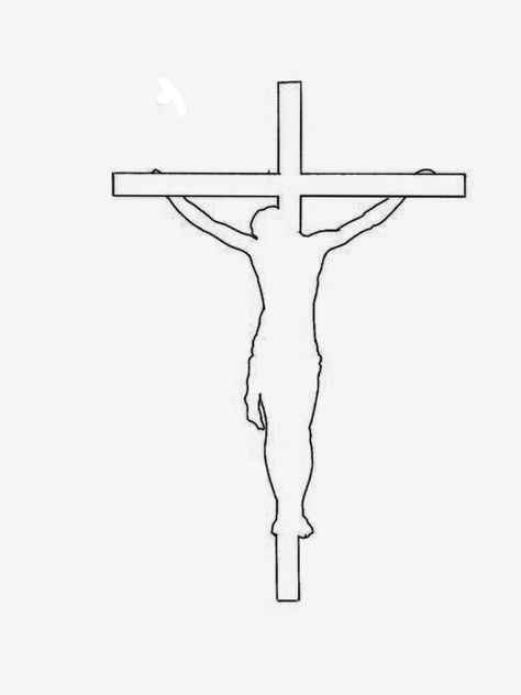 Cross Outline Design, Cross Template, Jesus On Cross, Tattoo Lettering Design, Tattoo Patterns, Tattoo Background, Tattoo Outline Drawing, Tattoo Templates, Outline Designs