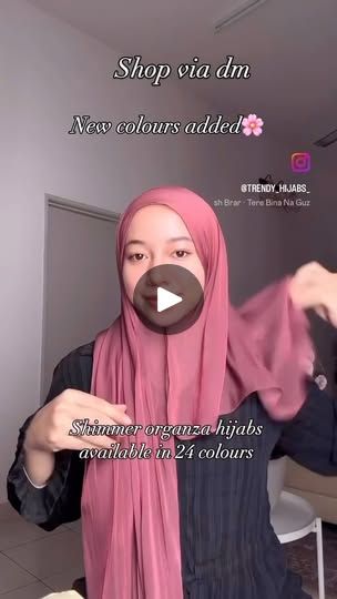 Organza Material, Islamic Fashion Dresses, Hijab Look, Hijab Collection, Hijab Trends, Hijab Ootd, Trending Songs, Organza Dupatta, Hijabi Fashion