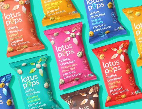 Riser Creates New Brand & Packaging Design For Lotus Pops - World Brand Design Lotus Flower Seeds, Snack Brands, Creative Package Design, Seed Packaging, Snacks To Make, Creative Package, Food Packaging Design, Packing Design, Creative Packaging Design