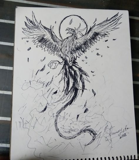 Reincarnation Tattoos, Symbol Tattoos, Creative Painting, 100 Years, Phoenix, Tattoo Ideas, Art Drawings, Sketch, Humanoid Sketch