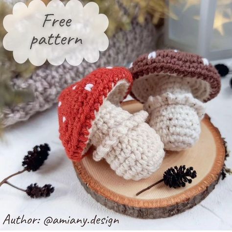 Crochet Snowman, Amigurumi Doll Pattern, Crochet Mushroom, Crochet Panda, Pola Amigurumi, Crochet Bee, Crochet Mouse, Crochet Plant, Crochet Food