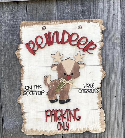 White Sharpie, Laser Cut Mdf, Mdf Crafts, Water Based Stain, Christmas Frames, Paint Marker, Outdoor Signs, Christmas Reindeer, Black Paint