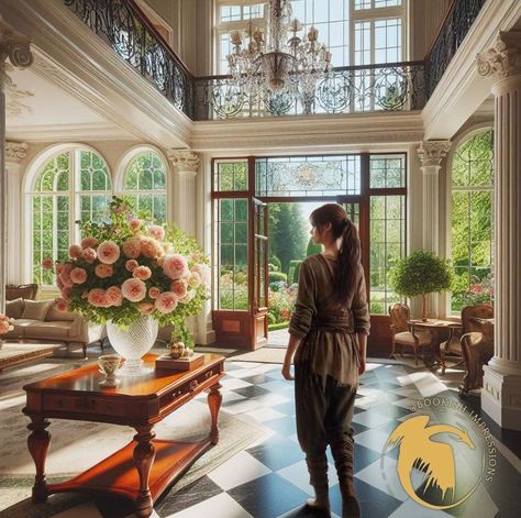 Feyre at the Spring Court (Tamlin’s Manor) 🤗 What ACOTAR scenes do you want to see? Drop a comment below! 👇👇👇 📚 @bookish_impressions 🎨… | Instagram Feyre At The Spring Court, Spring Court Manor Acotar, Spring Court Manor, Tamlin's Manor, Feyre Spring Court, Acotar Townhouse, Spring Court Acotar, Spring Court, Fantasy Rooms