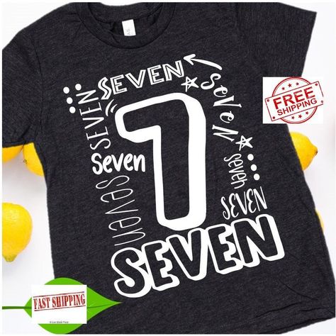 Number Birthday shirt 7th Birthday boys Birthday Party shirt | Etsy 7th Birthday Party For Boys, 7th Birthday Boys, Pokémon Birthday, 7th Birthday Party Ideas, Boys Birthday Party, Kids Birthday Shirts, Number Shirt, Birthday Boys, Girl 2nd Birthday