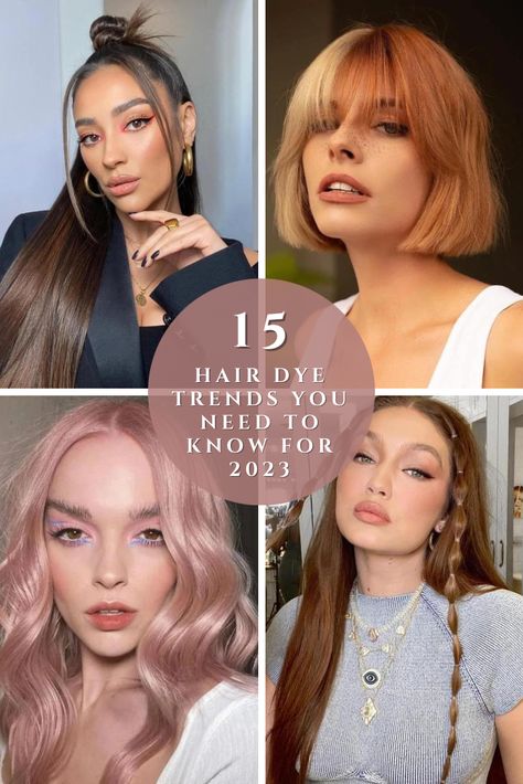 These hair dye trends are hot for 2023. But which is right for you? Trend Haircolor 2023, 2023 Hair Colour Trend, Hair Highlight Trends 2023, New Color Hair 2023, Dyed Hair 2023 Trends, Dyed Hair Trends 2023, Hair Trend Color 2023, Color Block Hair 2023, New Hairstyle 2023 Women