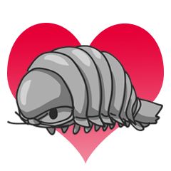 Giant Isopod - Creators' Stickers Bathynomus Giganteus, Giant Isopod, Friends Cute, Deep Sea Creatures, Hd Wallpaper Iphone, Cute Love Cartoons, Chat App, Ocean Creatures, Line Store