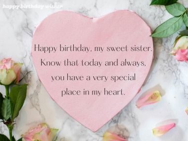 Happy birthday, my sweet sister. Know that today and always, you have a very special place in my heart. (...) https://www.happybirthdaywisher.com//you-have-a-special-place-in-my-heart-sis/ Marriage Photo, Happy Birthday Sis, My Sweet Sister, Sister Birthday Quotes, Wishes For Sister, Easy Animal Drawings, Birthday Wishes For Sister, Marriage Photos, Dear Baby