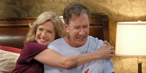 Tim Taylor's introduction to Mike Baxter is going to be undoubtedly silly, but it was pretty emotional for Tim Allen himself. Tim Taylor, Tim Allen, Mayim Bialik, Last Man, Entertainment Tonight, 90 Day Fiance, Last Man Standing, Tv Characters, Tv Guide