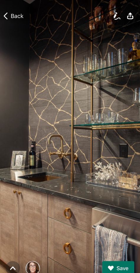 Black And Gold Basement, Bar Interior Design, Bar Interior, Gold Bar, Basement, Bar, Interior Design, Design