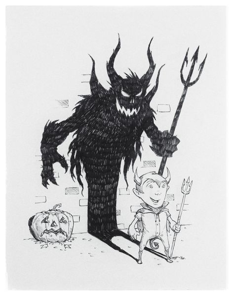 Evil Shadow Drawing, Demon Ink Drawing, Scary Shadow Drawing, Demon Inktober, Demon Shadow, Devil Illustration, Demon Illustration, Shadow Demon, Shadow Illustration