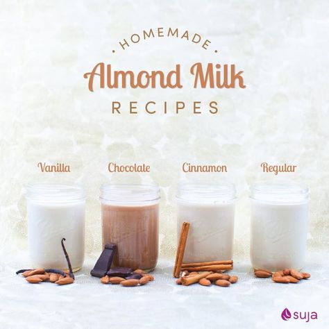 Clean Drinks, Almond Milk Recipes Homemade, Cold Pressed Juice Recipes, Vegan Beverages, Almond Milk Recipe, Homemade Ingredients, Homemade Nut Milk, Chocolate Almond Milk, Paleo Drinks