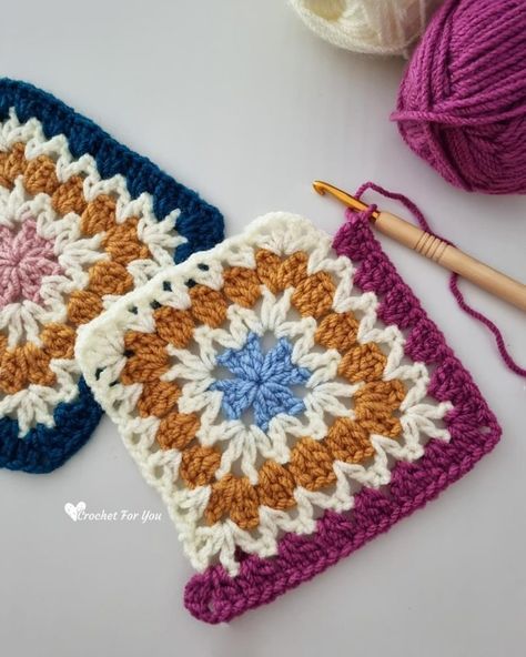 Wonder Forest, Cottagecore Granny Squares, Granny Square Crochet Projects, Granny Square Ideas Projects, Granny Square Blanket Pattern Free, Granny Pattern, Crochet Square Blanket, Granny Square Crochet Patterns Free, Yarn Diy