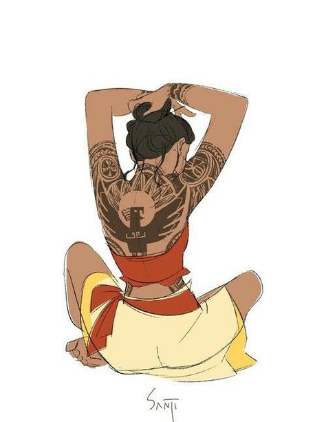 Not mine but I love the design of her tattoo A Drawing, Moana, A Woman, Tattoos