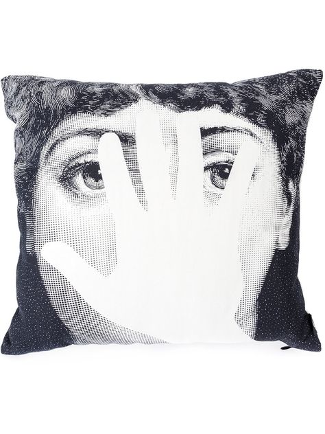 FORNASETTI . #fornasetti # Lina Cavalieri, Hand Pillow, Piero Fornasetti, Opera Singer, Bohemian Interior, Linen Throw Pillow, Printed Cushions, Linen Throw, Luxury Sofa