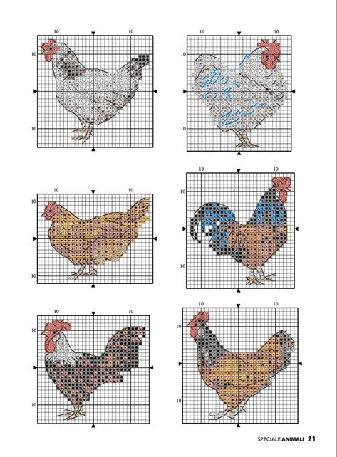 Rooster Cross Stitch, Chicken Cross Stitch, Graph Crochet, Cross Stitch Collection, Just Cross Stitch, Cross Stitch Bird, Crochet Cross, Cross Stitch Rose, Cross Stitch Animals