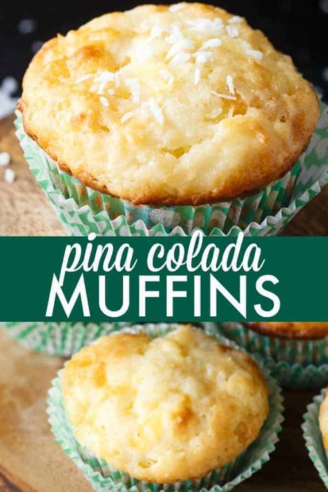 Pineapple Muffins, Pina Coladas, Coconut Muffins, Healthy Afternoon Snacks, Muffin Tin Recipes, Homemade Muffins, Oreo Dessert, Afternoon Snack, Tasty Recipes