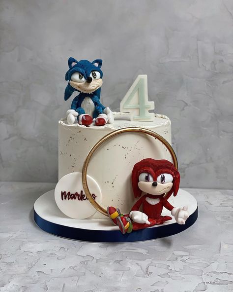 Spiderman Topper, Sonic Birthday Cake, Sonic The Hedgehog Cake, Hedgehog Cake, Sonic Birthday Parties, Sonic Birthday, The Hedgehog, 5th Birthday, Cupcake Cakes